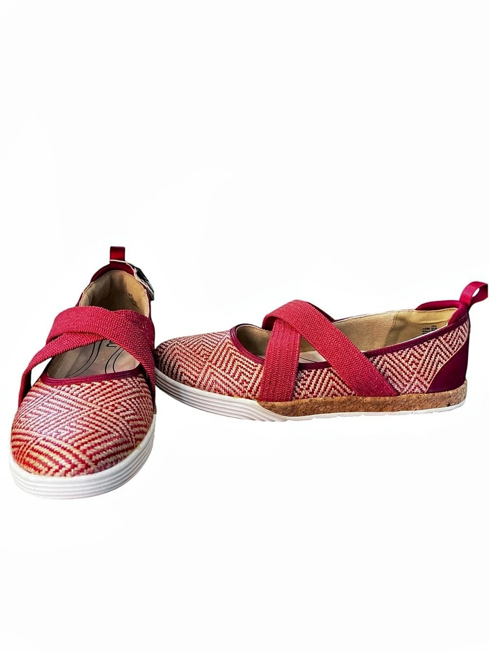 JBU by Jambu Elm Red Raffia Mary Jane Espadrille Flats NWT Size 10M